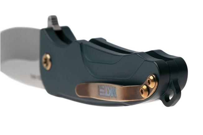 Bild für Medford Smooth Criminal 26-SC-04, Tumbled S35VN, Blue Aluminum, Bronze Hardware, Taschenmesser