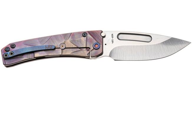 Bild für Medford Slim Midi Marauder 26-SM-01, Tumbled S45VN Droppoint, Copper Rose Stained Glass Titanium, Flamed Hardware, Taschenmesser