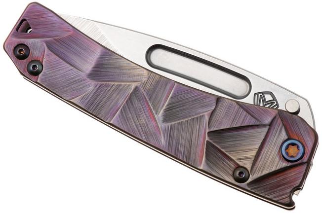 Bild für Medford Slim Midi Marauder 26-SM-01, Tumbled S45VN Droppoint, Copper Rose Stained Glass Titanium, Flamed Hardware, Taschenmesser
