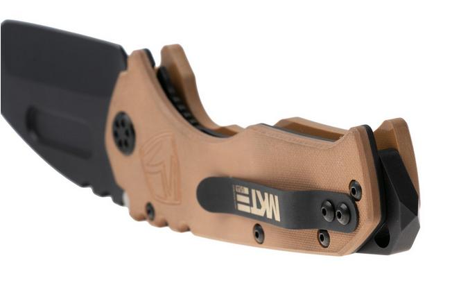 Afbeelding voor Medford Praetorian Scout M/P, 26-SP-01, Black DLC D2 Tanto Blade, Coyote G10 Handle, Black Hardware, zakmes