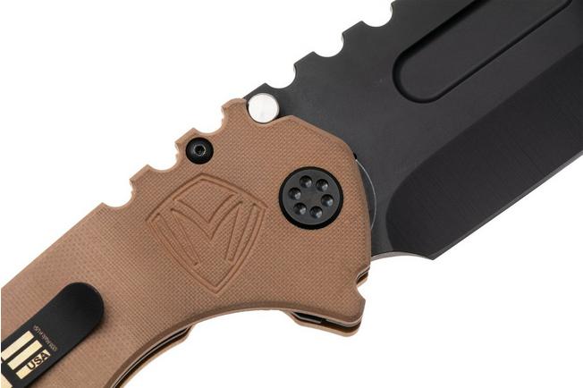 Afbeelding voor Medford Praetorian Scout M/P, 26-SP-01, Black DLC D2 Tanto Blade, Coyote G10 Handle, Black Hardware, zakmes