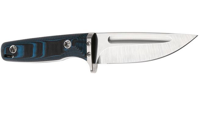 Afbeelding voor Medford The Deep 26-TD-01, 20CV Tumbled Blade, Black/Blue G10 duikmes