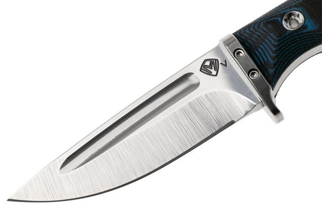 Afbeelding voor Medford The Deep 26-TD-01, 20CV Tumbled Blade, Black/Blue G10 duikmes
