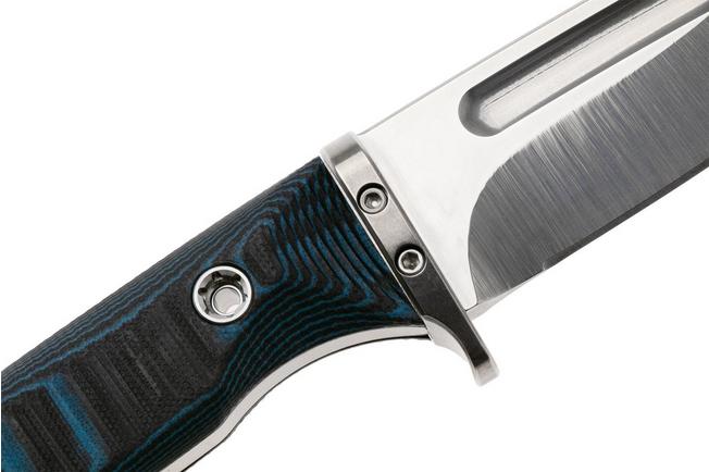 Afbeelding voor Medford The Deep 26-TD-01, 20CV Tumbled Blade, Black/Blue G10 duikmes