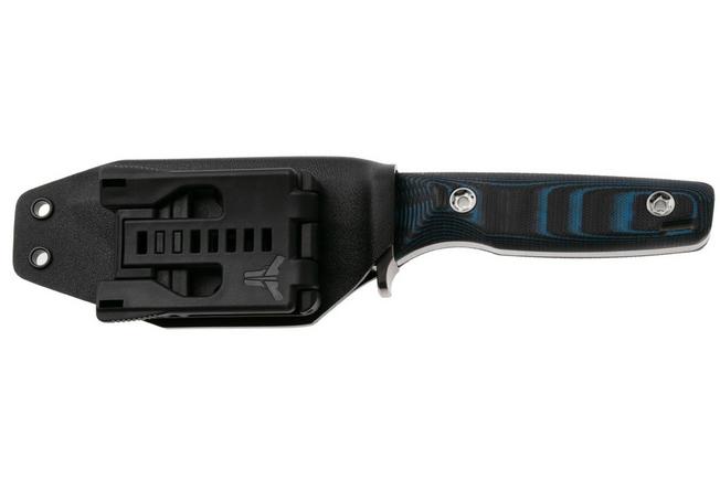 Afbeelding voor Medford The Deep 26-TD-01, 20CV Tumbled Blade, Black/Blue G10 duikmes