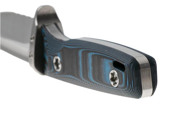 Afbeelding voor Medford The Deep 26-TD-02, 20CV Tumbled Blade, Black/Blue G10, partially serrated duikmes