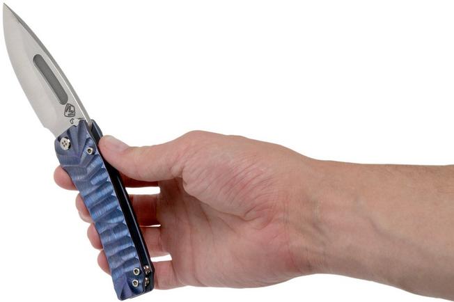Image for Medford Midi Marauder Violet/Blue Predator, S35VN Satin pocket knife