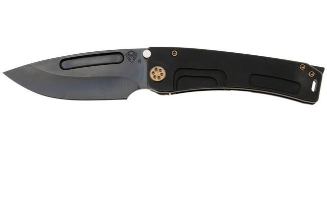 Bild für Medford Marauder H Black PVD CPM S45VN, Black PVD Bronze Titanium Handle, Bronze Hardware, Taschenmesser