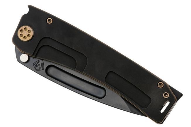 Bild für Medford Marauder H Black PVD CPM S45VN, Black PVD Bronze Titanium Handle, Bronze Hardware, Taschenmesser