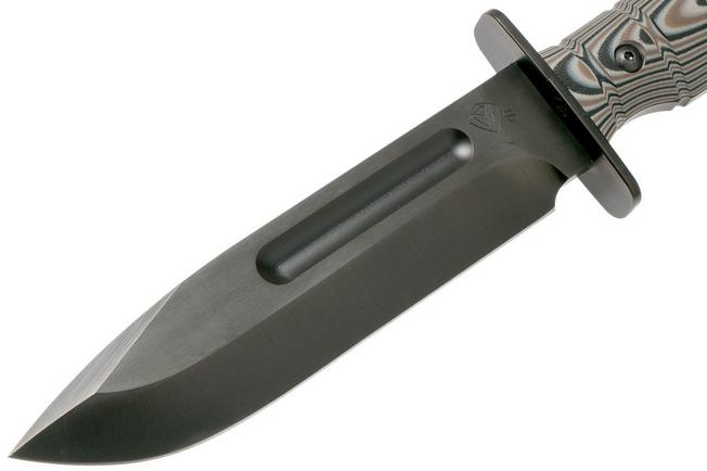 Medford USMC Fighter S35VN Fixed Blade, Black PVD, Multicolour G10 