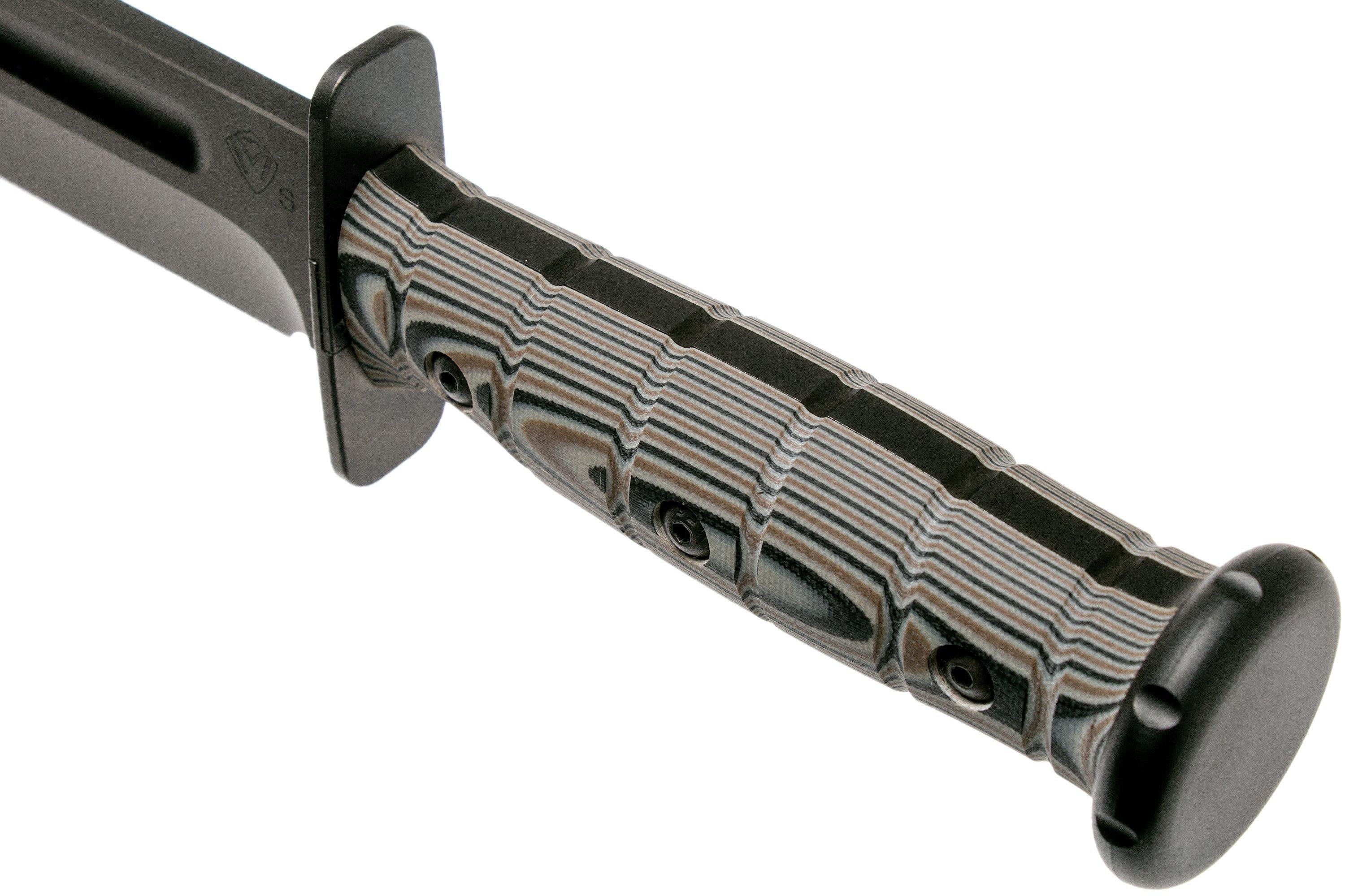 Medford USMC Fighter S35VN Fixed Blade, Black PVD, Multicolour G10