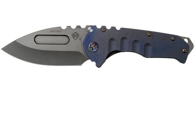 Image for Medford Praetorian T, Blue Titanium, PVD Black S35VN, Flamed HW & Clip pocket knife