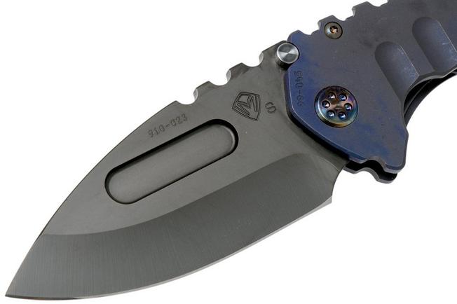 Image for Medford Praetorian T, Blue Titanium, PVD Black S35VN, Flamed HW & Clip pocket knife