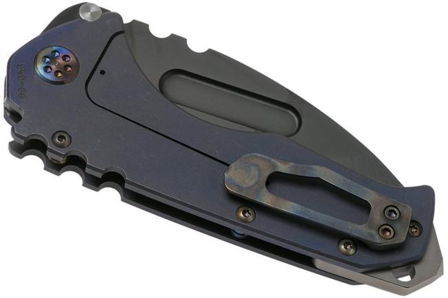 Image for Medford Praetorian T, Blue Titanium, PVD Black S35VN, Flamed HW & Clip pocket knife