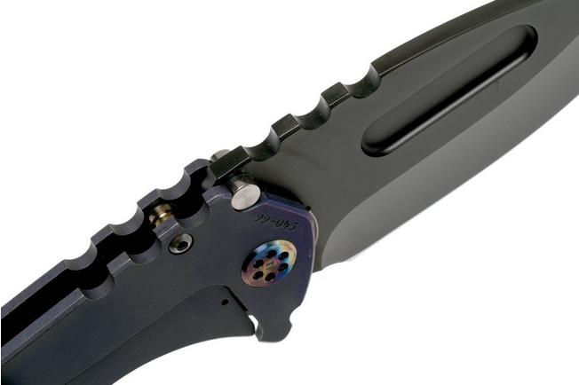 Image for Medford Praetorian T, Blue Titanium, PVD Black S35VN, Flamed HW & Clip pocket knife