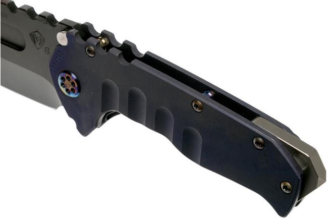 Image for Medford Praetorian T, Blue Titanium, PVD Black S35VN, Flamed HW & Clip pocket knife