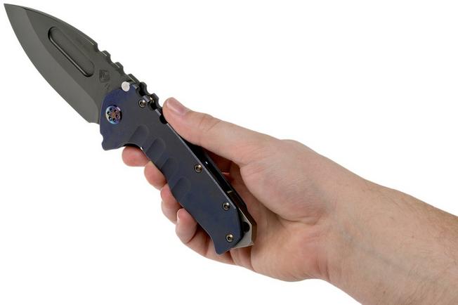 Image for Medford Praetorian T, Blue Titanium, PVD Black S35VN, Flamed HW & Clip pocket knife