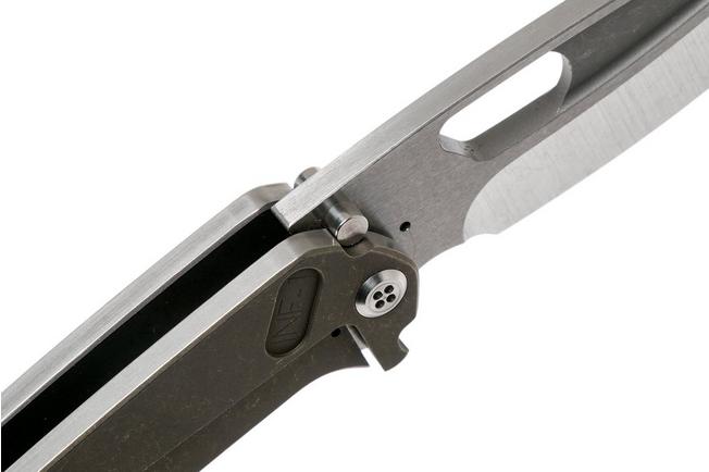 Image for Medford Infraction, S35VN, Two Tone Titanium, pocket knife, Greg Medford design