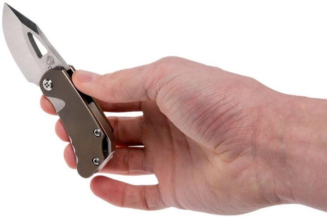Image for Medford Eris Bronze, Satin D2, pocket knife, Greg Medford design