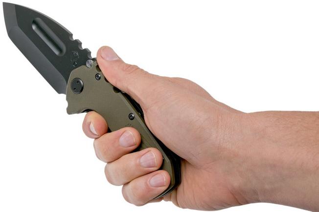 Image for Medford Praetorian Scout Tanto D2 PVD, OD Green G10 pocket knife