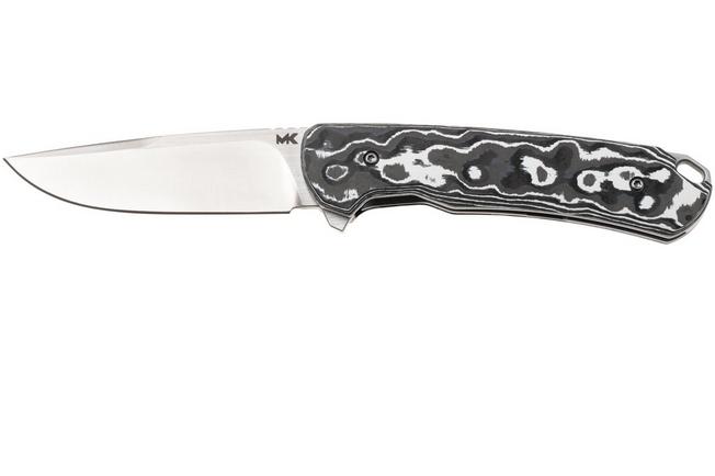Afbeelding voor MK Knives & Tools Humbler 02F.FC001, Satin MagnaCut, White Storm FatCarbon, zakmes