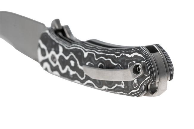 Afbeelding voor MK Knives & Tools Humbler 02F.FC001, Satin MagnaCut, White Storm FatCarbon, zakmes