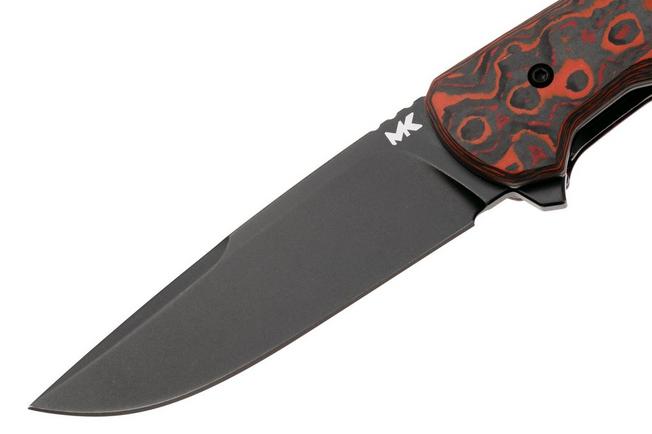 Afbeelding voor MK Knives & Tools Humbler 02F.FC005, Stonewashed Black PVD MagnaCut, Mars Valley FatCarbon, zakmes