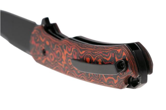Afbeelding voor MK Knives & Tools Humbler 02F.FC005, Stonewashed Black PVD MagnaCut, Mars Valley FatCarbon, zakmes