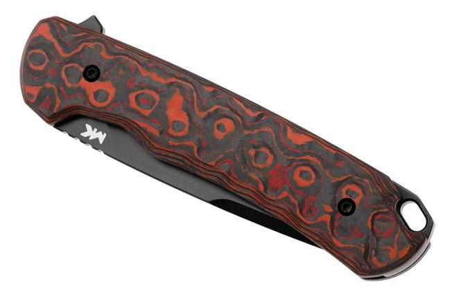 Afbeelding voor MK Knives & Tools Humbler 02F.FC005, Stonewashed Black PVD MagnaCut, Mars Valley FatCarbon, zakmes