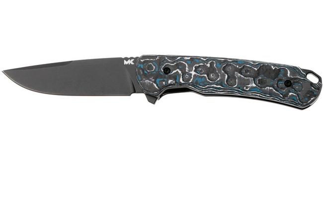 Afbeelding voor MK Knives & Tools Humbler Frost 02F.FC007, Stonewashed Black PVD MagnaCut, FatCarbon, zakmes