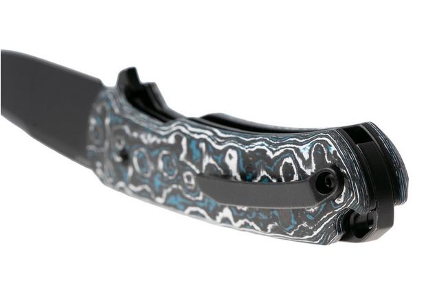Afbeelding voor MK Knives & Tools Humbler Frost 02F.FC007, Stonewashed Black PVD MagnaCut, FatCarbon, zakmes