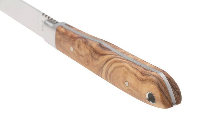 Afbeelding voor Moki Bird and Trout 535OL Satin AUS8, Olive Wood, vaststaand mes