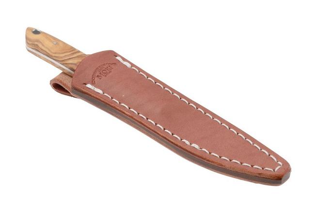 Afbeelding voor Moki Bird and Trout 535OL Satin AUS8, Olive Wood, vaststaand mes