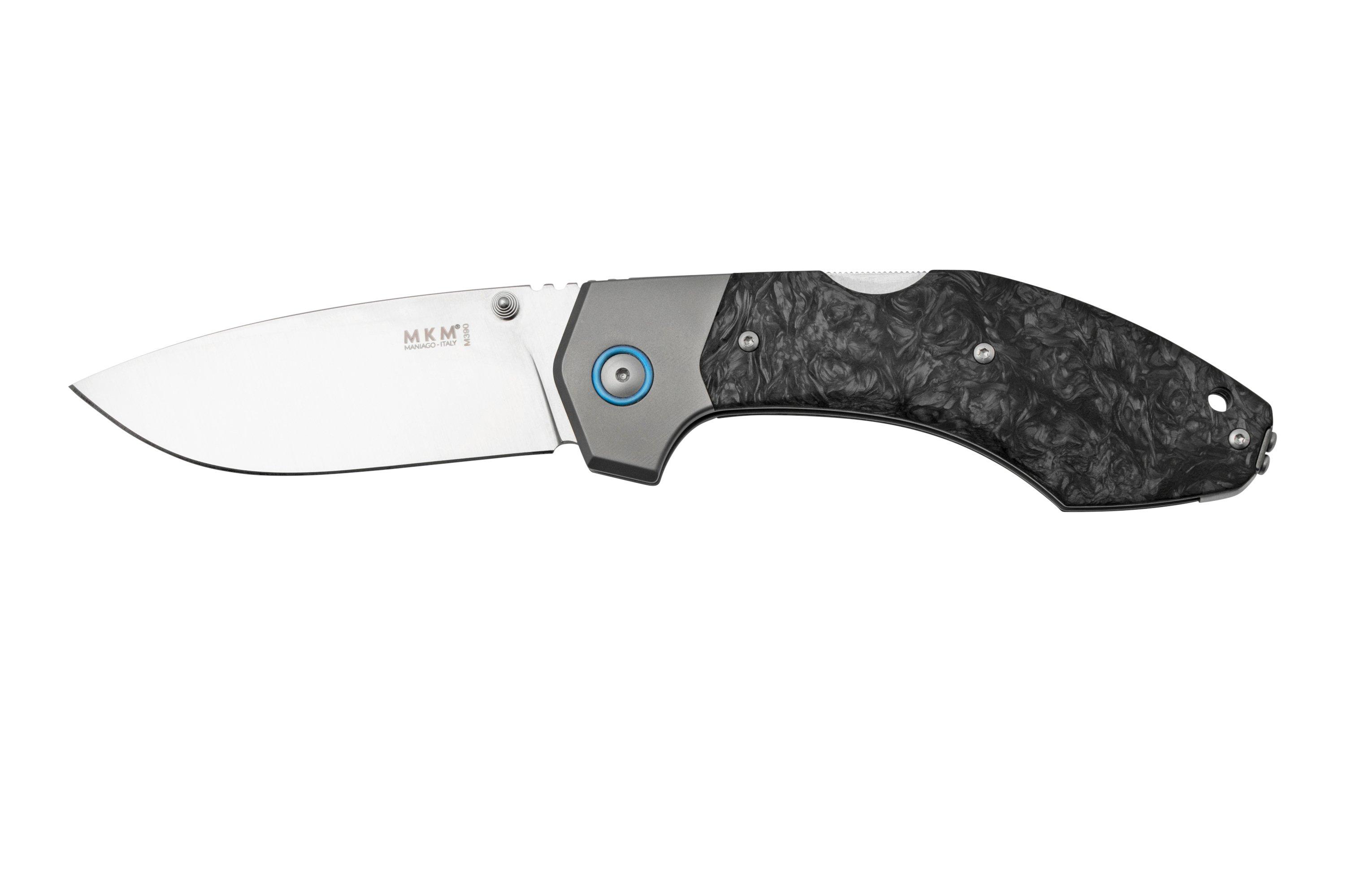 MKM Hero Stonewashed Carbon fibre, Titanium Bolsters, pocket knife