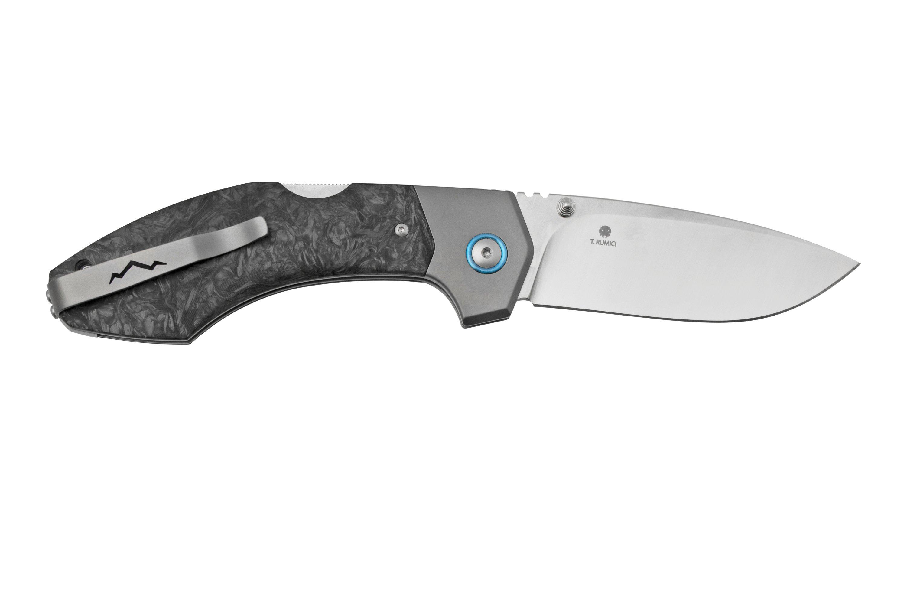 MKM Hero Stonewashed Carbon fibre, Titanium Bolsters, pocket knife
