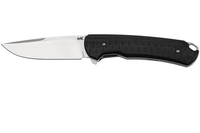 Afbeelding voor MK Knives & Tools Humbler Silesian 02F.BP001, Satin CPM MagnaCut, Black CarbonTex G10 zakmes