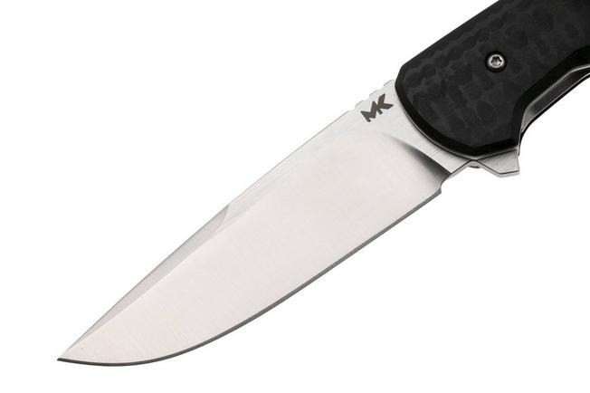 Afbeelding voor MK Knives & Tools Humbler Silesian 02F.BP001, Satin CPM MagnaCut, Black CarbonTex G10 zakmes