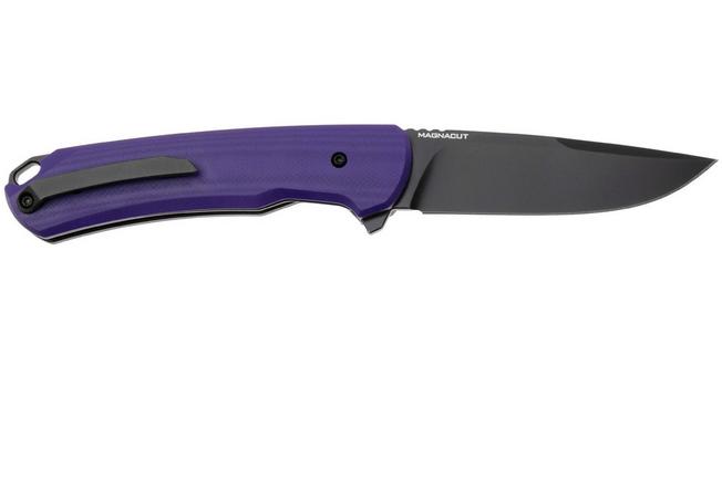 Afbeelding voor MK Knives & Tools Humbler Nightberry 02F.BP003, Black CPM MagnaCut, Purple G10 zakmes