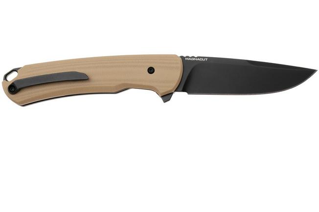 Afbeelding voor MK Knives & Tools Humbler Clay 02F.BP005, Black CPM MagnaCut, Coyote G10, Knivesandtools Exclusive zakmes