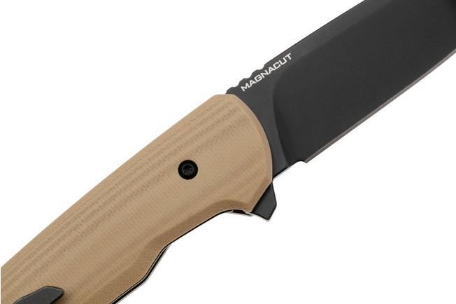 Afbeelding voor MK Knives & Tools Humbler Clay 02F.BP005, Black CPM MagnaCut, Coyote G10, Knivesandtools Exclusive zakmes