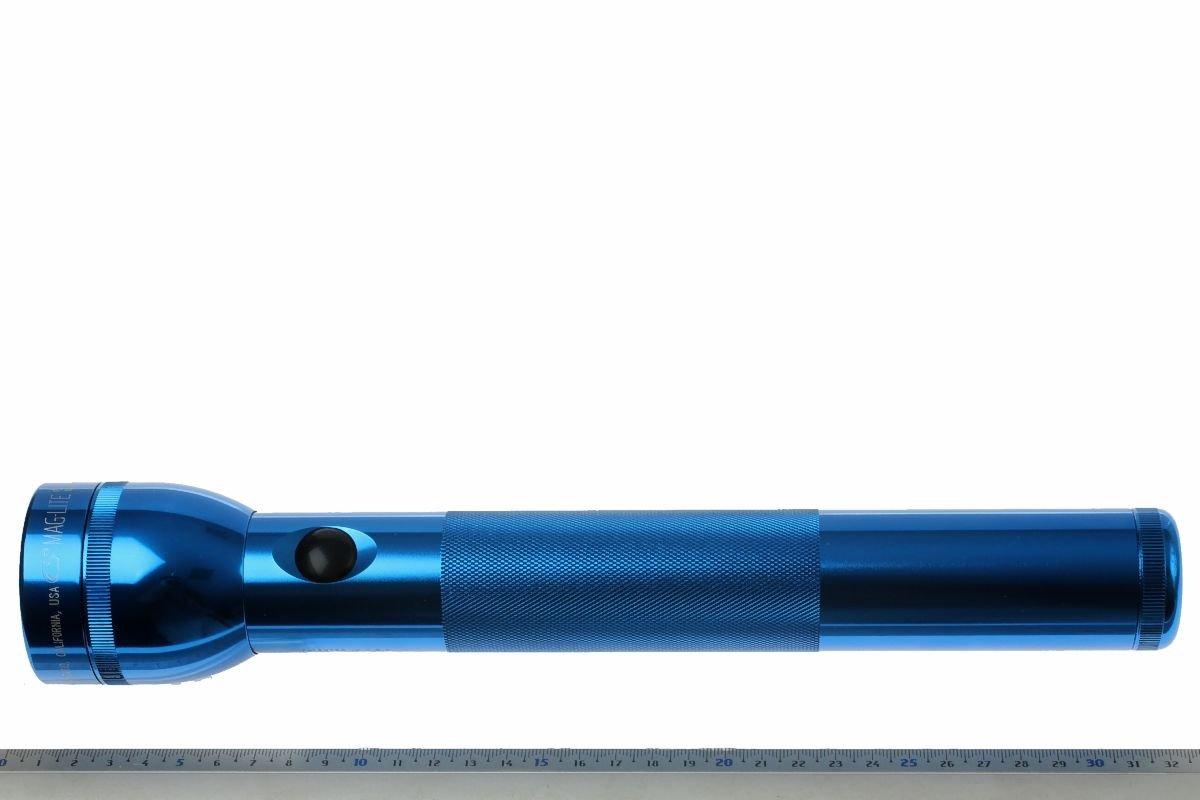 Mag-Lite Flashlight 12 Blue Aluminum (3) D-Cell Made in USA Works Great