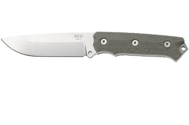 Afbeelding voor MKM Base Camp MK-BC-GC Niolox, Green Canvas Micarta, vaststaand mes, Simone Tonolli design