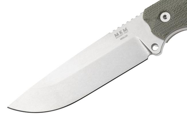 Afbeelding voor MKM Base Camp MK-BC-GC Niolox, Green Canvas Micarta, vaststaand mes, Simone Tonolli design