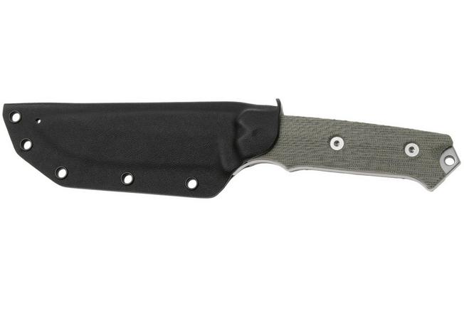 Afbeelding voor MKM Base Camp MK-BC-GC Niolox, Green Canvas Micarta, vaststaand mes, Simone Tonolli design