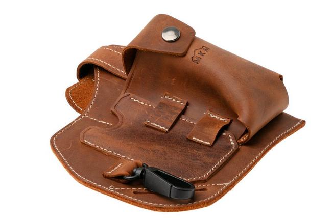 Afbeelding voor MKM EDC Belt Organizer Sheath MK BOLS-1N Natural Brown Leather, riemholster