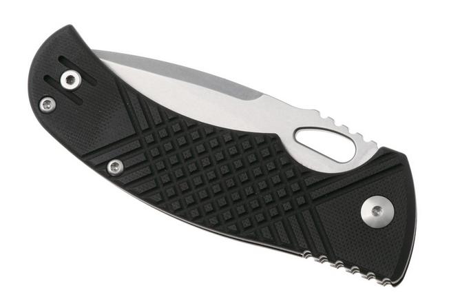 Afbeelding voor MKM Ciras MK CR-GBK Stonewashed 14C28N, Black G10, zakmes, Les George design