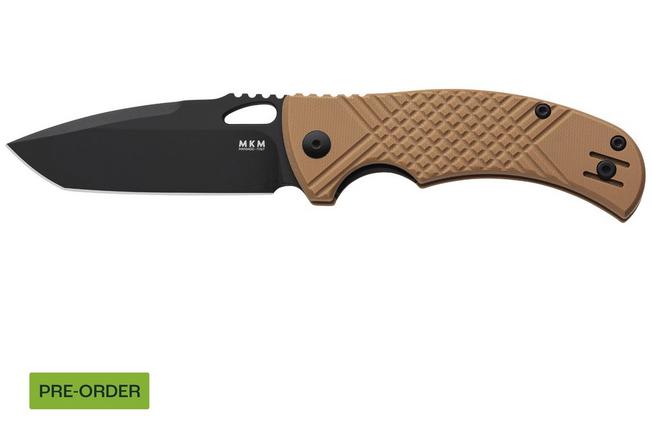 Afbeelding voor MKM Ciras MK CR-GCTB Black 14C28N, Coyote Tan G10, zakmes, Les George design