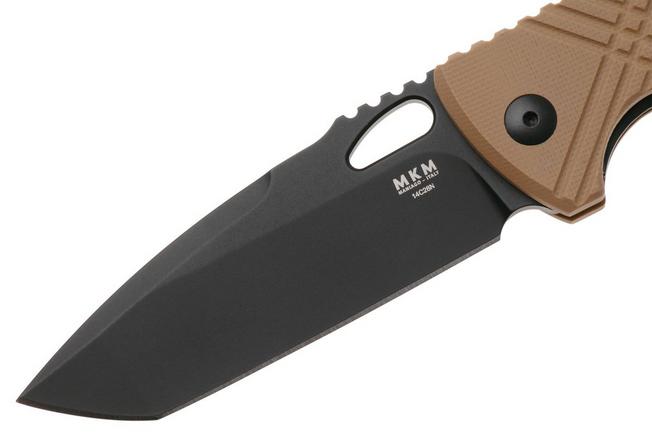 Afbeelding voor MKM Ciras MK CR-GCTB Black 14C28N, Coyote Tan G10, zakmes, Les George design