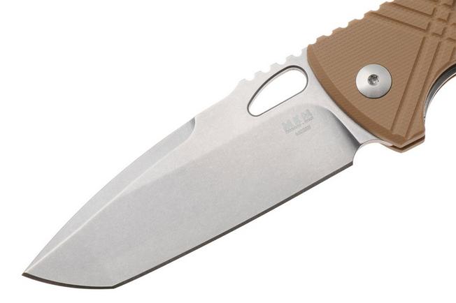Afbeelding voor MKM Ciras MK CR-GCT Stonewashed 14C28N, Coyote Tan G10, zakmes, Les George design