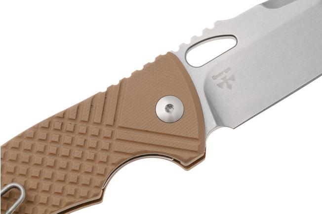 Afbeelding voor MKM Ciras MK CR-GCT Stonewashed 14C28N, Coyote Tan G10, zakmes, Les George design